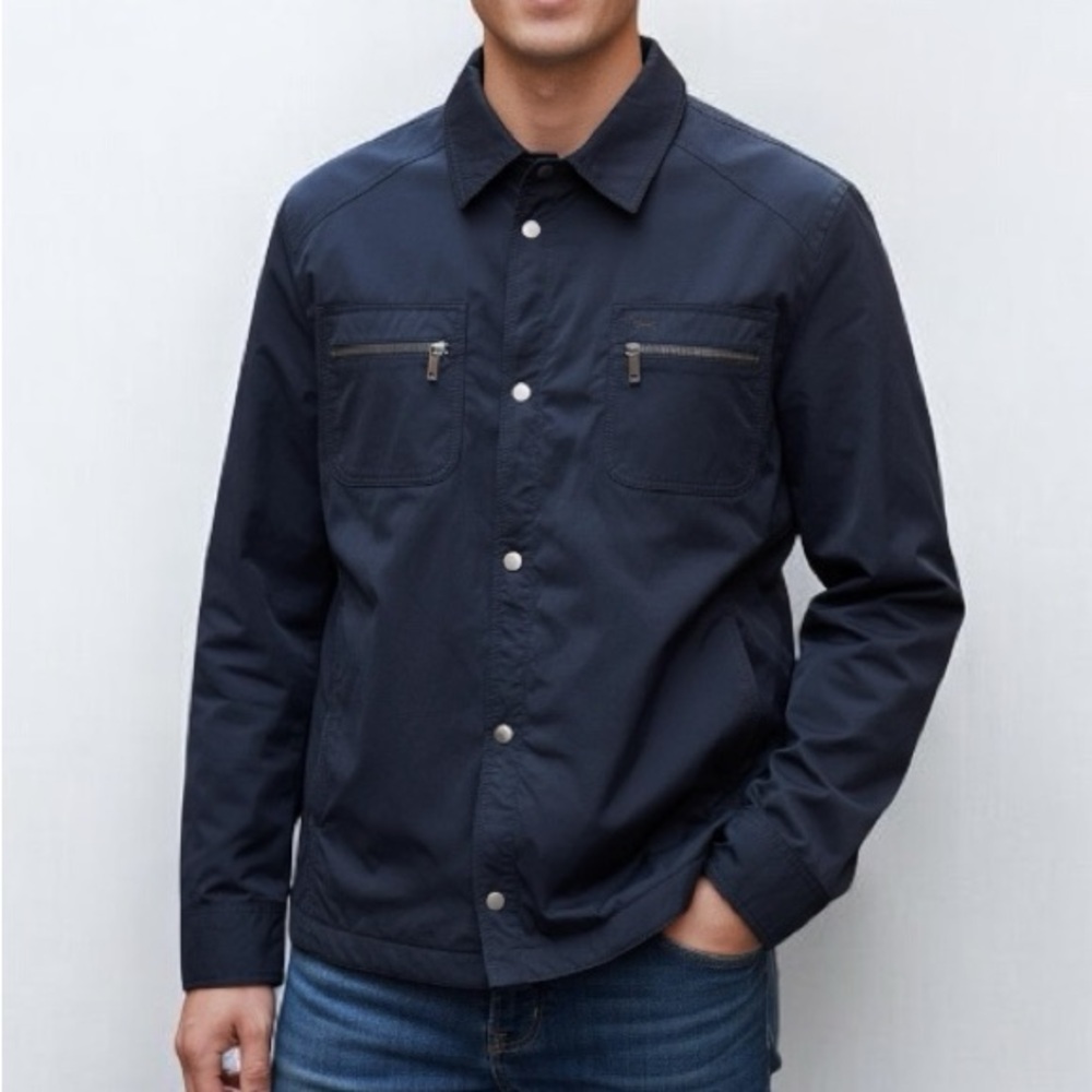 Harmont & Blaine Technical Overshirt Jacket In Navy Blue | Size L